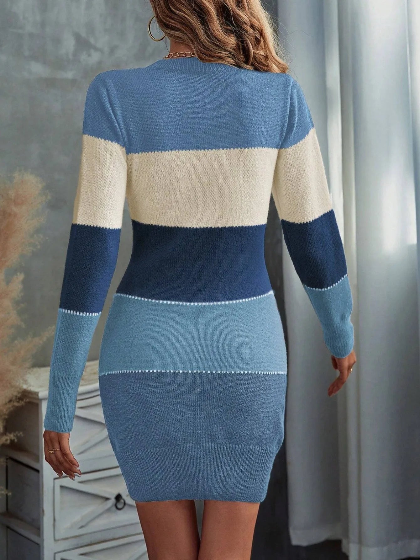2025 Autumn Long Vestidos Para Mujer Dresses 2025 Woman Roupas Feminina Casual Simple Style Solid Color Splicing Winter Clothes