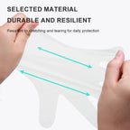 Cofoe 100Pcs Medical Grade Gloves TPE Disposable Gloves Transparent Non-Slip Acid Work Safety Food Grade Household