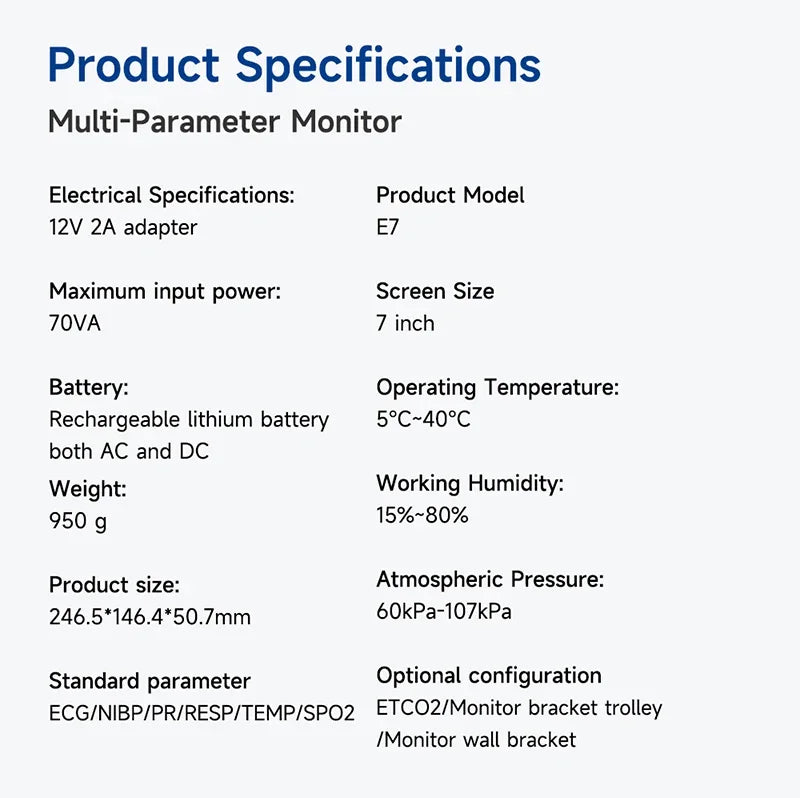 Resoxy 12.1 Digital Vital Signs Monitor