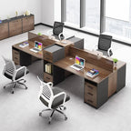 Moderne 6-Personen-Kombination Aus Einfachem Computer-Schreibtischs Tuhl Einzel-und Doppel-Face-to-Face-Design Eisen Modularer S