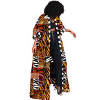 African Dresses for Women African Ethnic Print Loose Long Trench Coat Streetwear Dashiki African Clothes Cardigan African Kimono