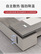 Light Luxury Boss Office Desk and Chair Combination Simple Modern President Desk Leadership Room Senior Fur