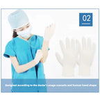 10 pcs Medical Disposable Protective Latex Rubber Gloves For Surgical Examination In Operating Room For Doctor Food Laboratory