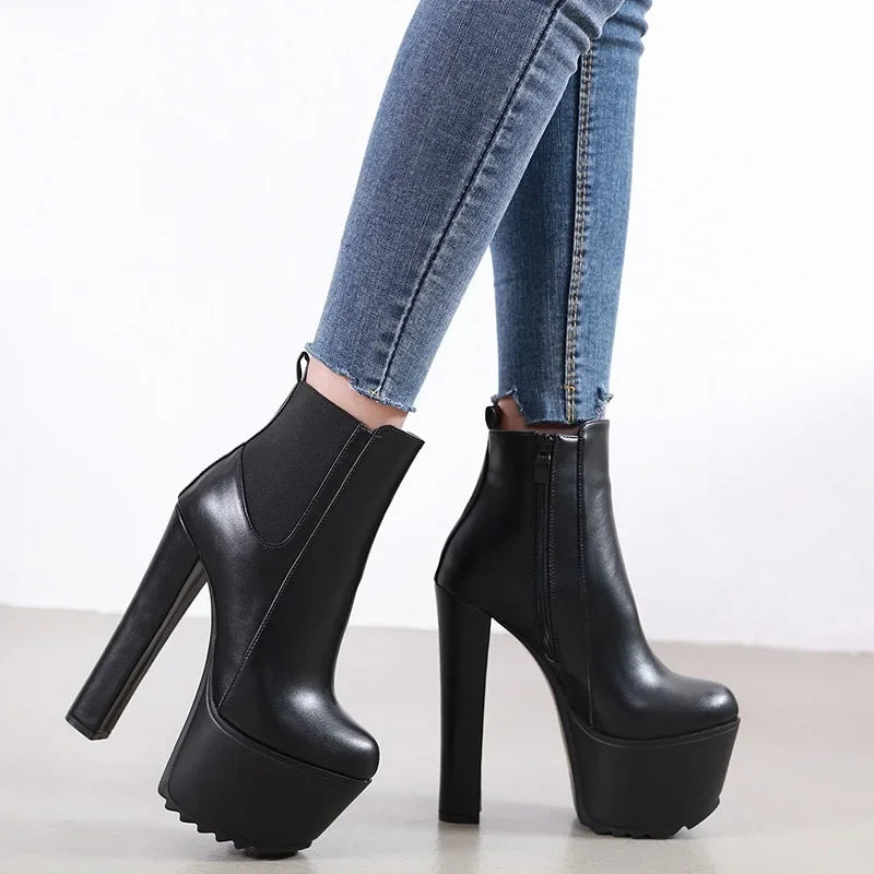 Platform Chelsea Ankle Boots