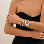 Geometric Open Cuff Bracelet