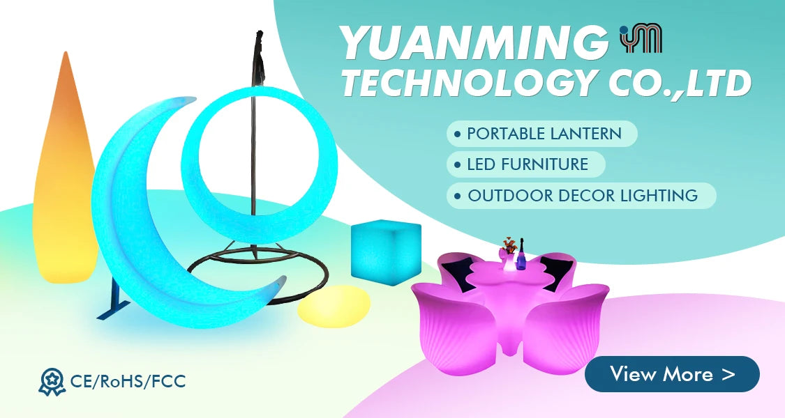 Illuminated High Bar Table and Chair Party Glowing Plastic Bar Led Light up Cocktail Table Set for Events