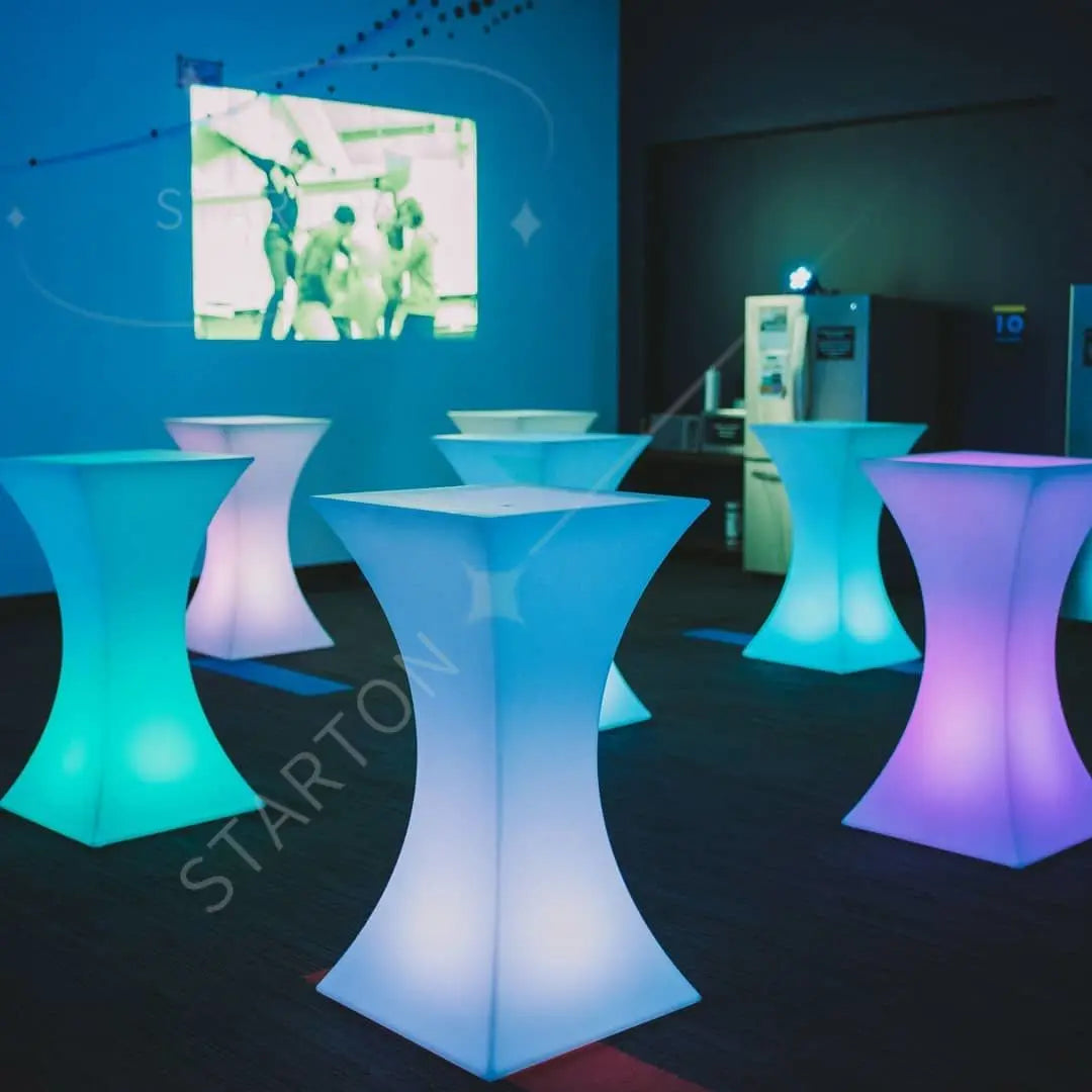Modern LED Glowing Bar Table Color-Changing Waterproof Light-Up Furniture for Home Hotel Events Garden Wedding Nightclub