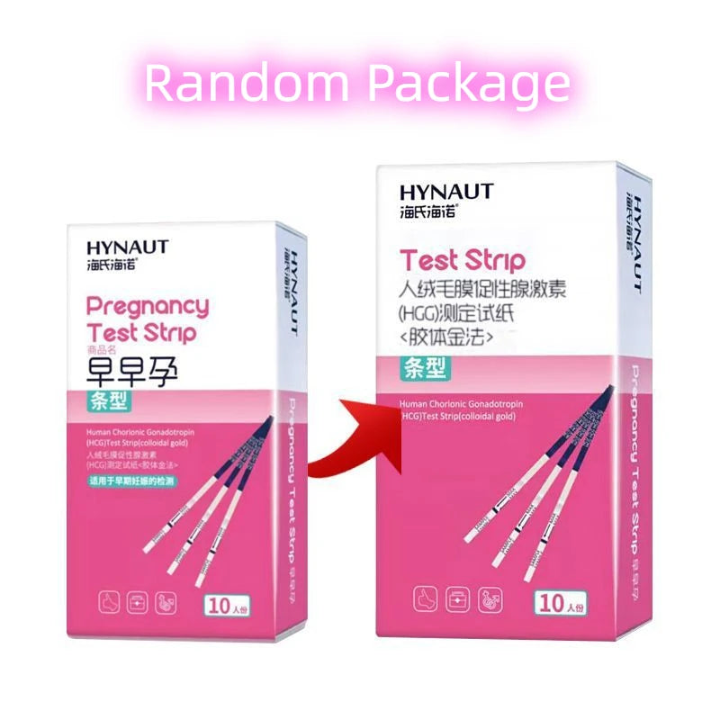 10pcs HCG Test Strips Early Pregnancy Testing Stick Kits Sexshop Women Home Privacy Self-Check Over 99% Accuracy Urinal Test Set