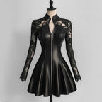 PU Leather Mini Dress
