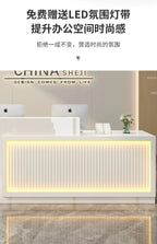 Luxury Simple Reception Desk Logo Salon Decorations Modern Reception Desk Office Beauty Mostrador Recepción Commercial Furniture