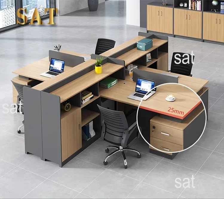 New Arrival New Office Desk And Chair Design Partition Modern Office Cubicles Staff Workstation Desk For Multi-person Office