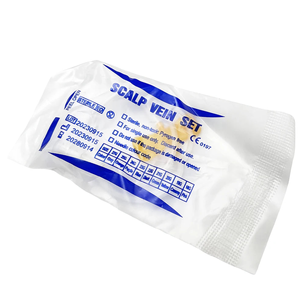 ‌25g Disposable Veterinary  Scalp Vein IV Infusion Set with Butterfly Wing Needle for Pets Small Animal Fluid Therapy