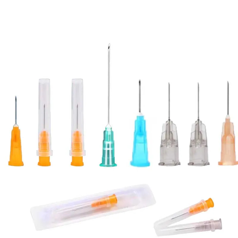 50pcs Pointed Injection Needle Dispensing Needle With Transparent Cap,16G 18G 20G 22G 25G Individually Packaged Syringe Tattoo