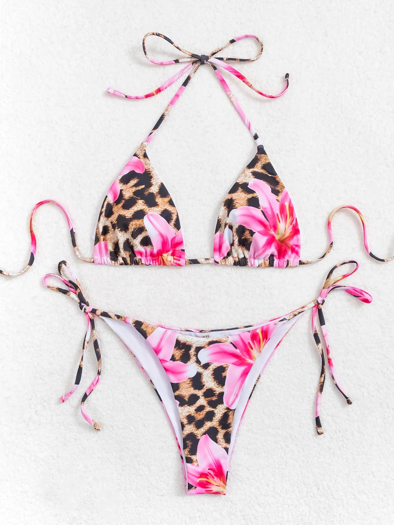 Flower Print Bikini Set