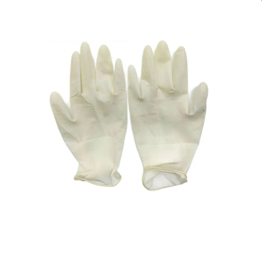 50 Pairs of Disposable Medical Rubber Inspection Gloves Natural Rubber High Elastic Thickening Skid Resistance Wear Spot