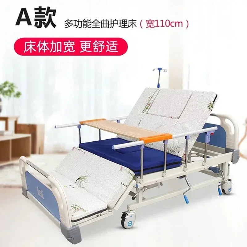 ss newParalyzed Patients Nursing Bed Household Multi-Functional Elderly Therapeutic Bed 1.1 Widened Turn-over Bed with Defecatio