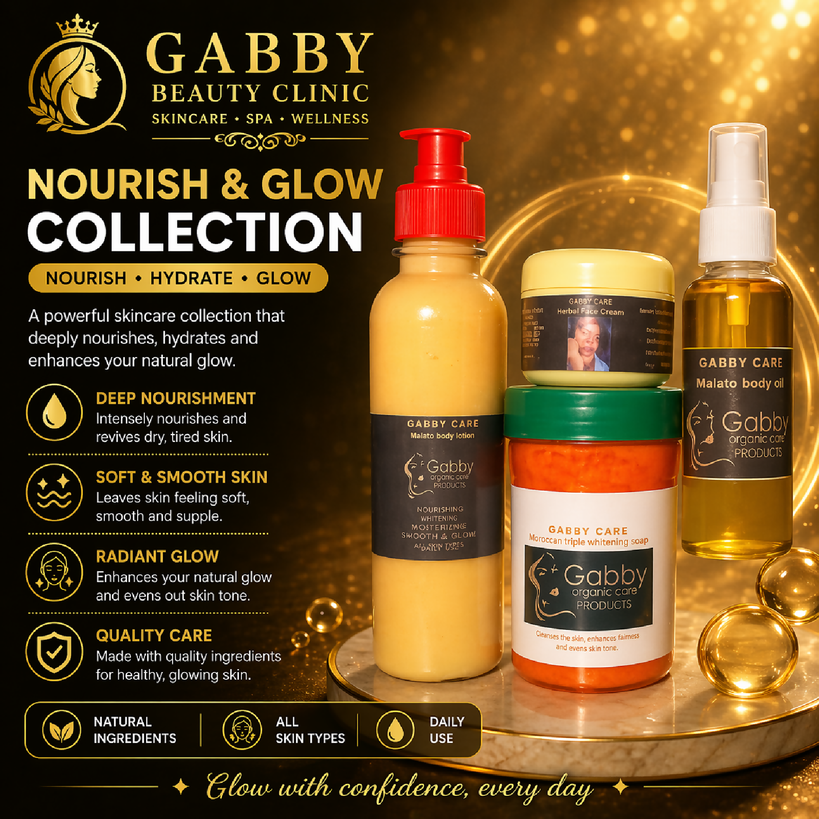 Gabby Beauty Clinic Molato Nourish & Glow Set