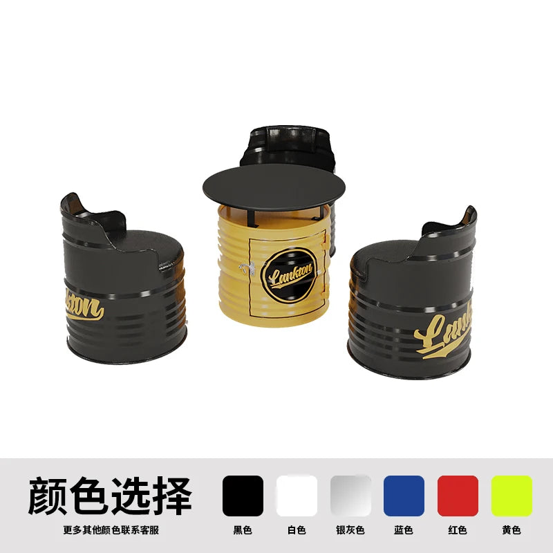 Industrial wind oil drum table and chair combination milk tea barbecue restaurant indoor and outdoor wrought iron furniture can