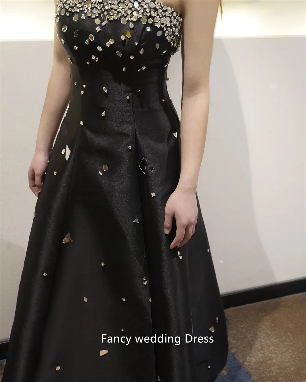 Fancy Luxury Dubai Black Beaded Evening Dress for Women 2024 Elegant Pink Arabic Wedding Birthday Party Formal Gowns customized