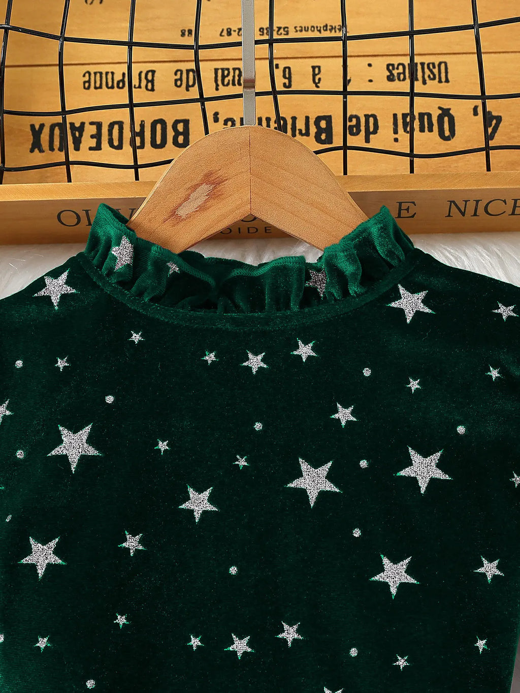 2025 New Year Dress for Girls Winter 3-6Y Kids Star Print Bowknot Long Sleeve Evening Dress Christmas Festive Dress for Girls