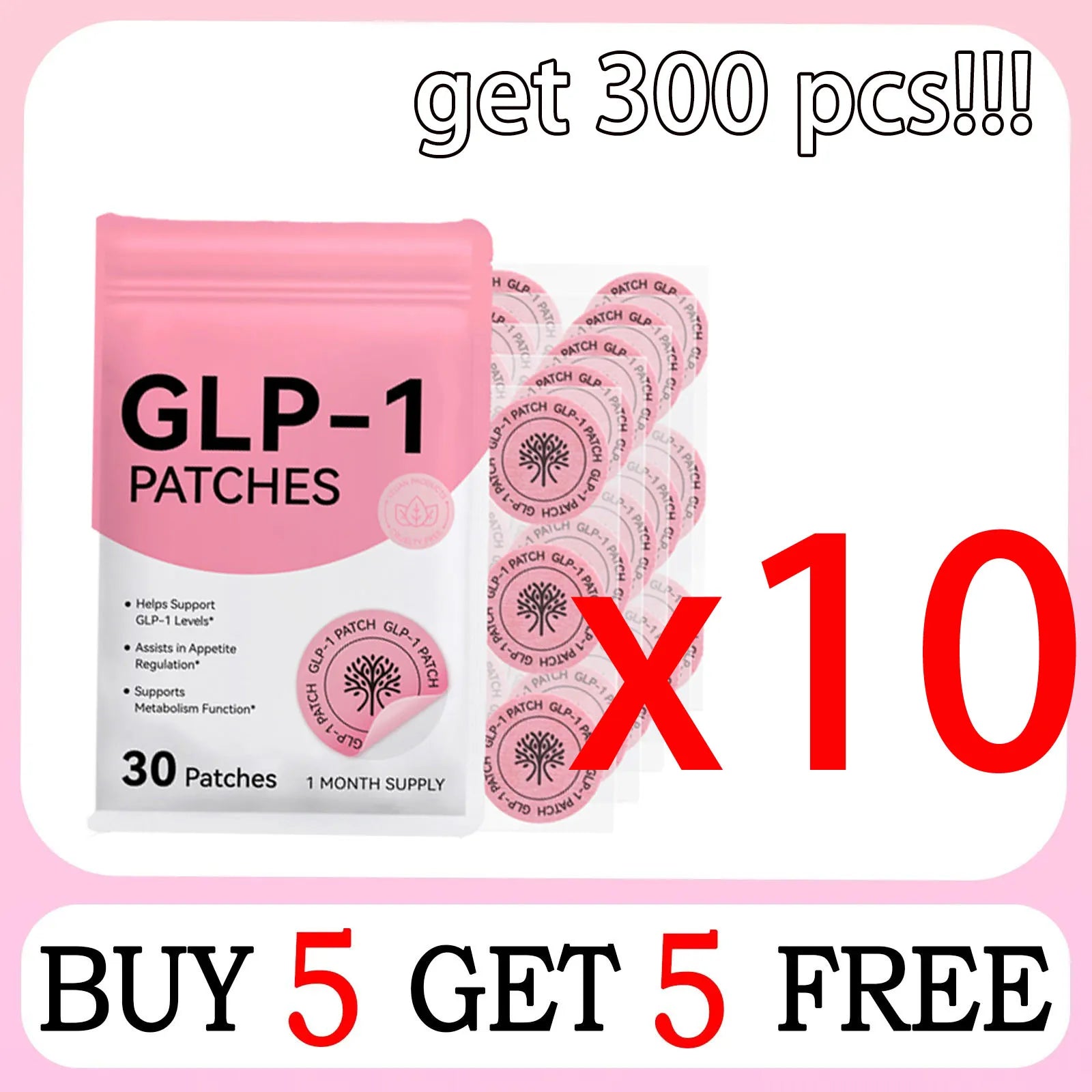 2025 Top Selling 30 pieces glp 1 Patches Shape Support |Made by soaking pure plants 4-6 patches a day