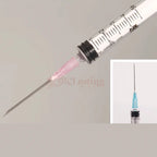 50pcs Pointed Injection Needle Dispensing Needle With Transparent Cap,16G 18G 20G 22G 25G Individually Packaged Syringe Tattoo