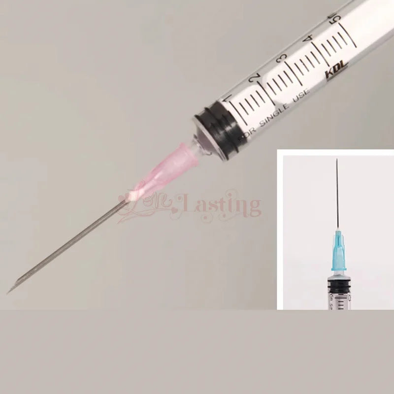 50pcs Pointed Injection Needle Dispensing Needle With Transparent Cap,16G 18G 20G 22G 25G Individually Packaged Syringe Tattoo