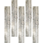 5Pcs Wood Grain Floor Sticker Peel and Stick PVC Self Adhesive Floor Planks for Home Bedroom Living Room Decor Easy to Cut