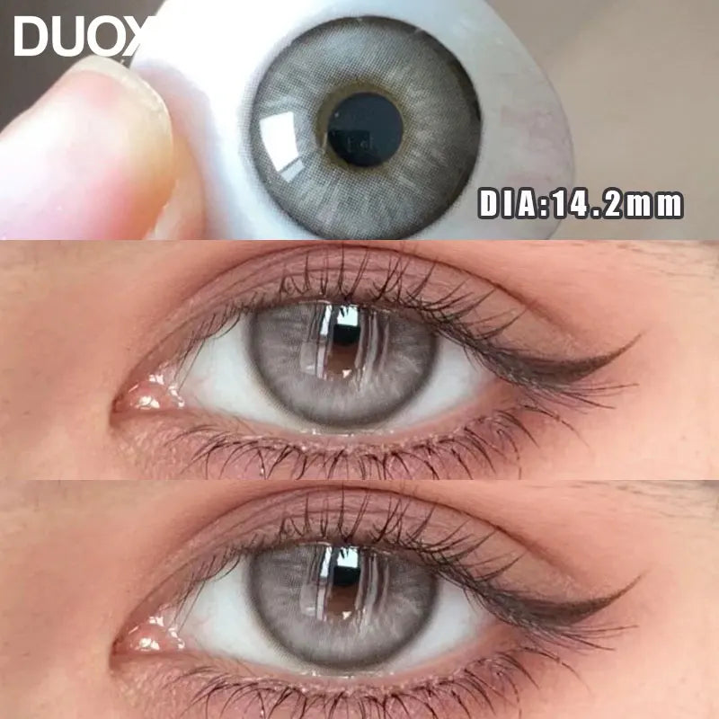 Duoxiu Contact Lenses 2Pcs Blue Green Contact Lenses Color Permanent Makeup Machine Changing Pupil and Eyes Color Fashion Lenses