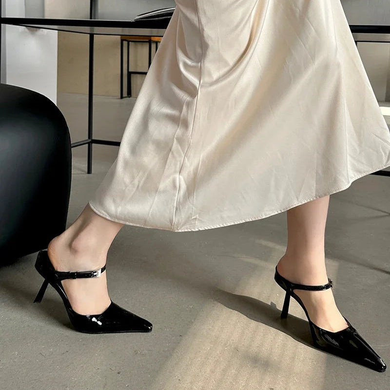 Pointed Toe Mule Heels