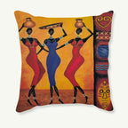 African Costume Clipart Throw Pillow 45x45 Africa Life Collection African Woman Pillowcase Sofa Car Decorative Cushion Cover