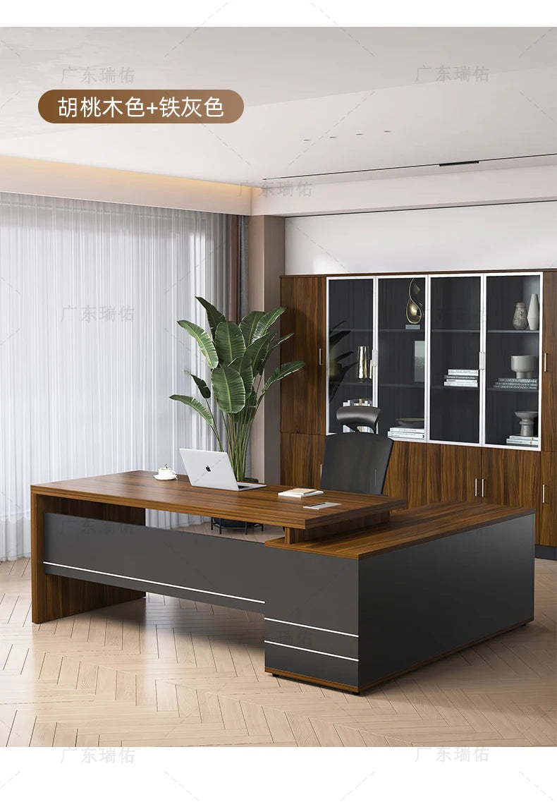 Wooden Boss Table Simple Modern Cabinet Designer Reading Reading Desk Secretary High Quality Art Bureau Meuble Office Furniture