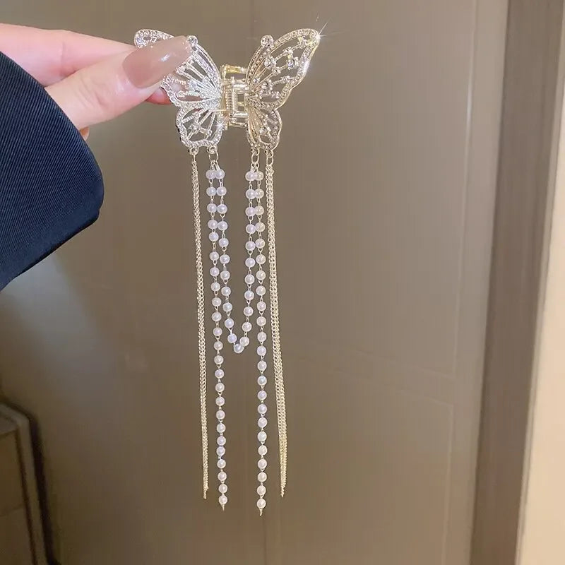 Butterfly Tassel Hair Clip
