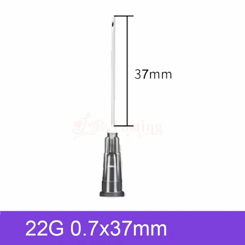 50pcs Pointed Injection Needle Dispensing Needle With Transparent Cap,16G 18G 20G 22G 25G Individually Packaged Syringe Tattoo