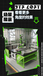 Industrial style Internet celebrity milk tea shop table and chair combination bar hot pot burger hotel coffee western restaurant