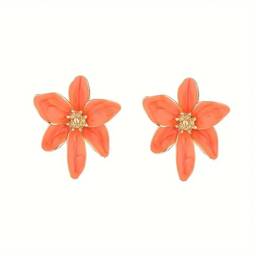 Oil Drop Flower Earrings