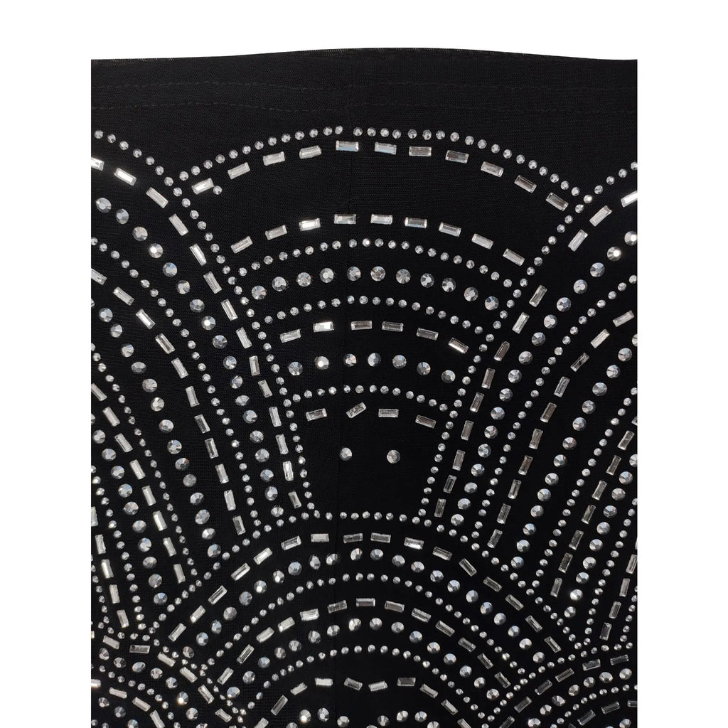 2025 Luxury Smart Evening Dress Women Deep V Neck Long Sleeve Tight Fitting Short Skirt Set With Diamonds Street Banquet Outfits