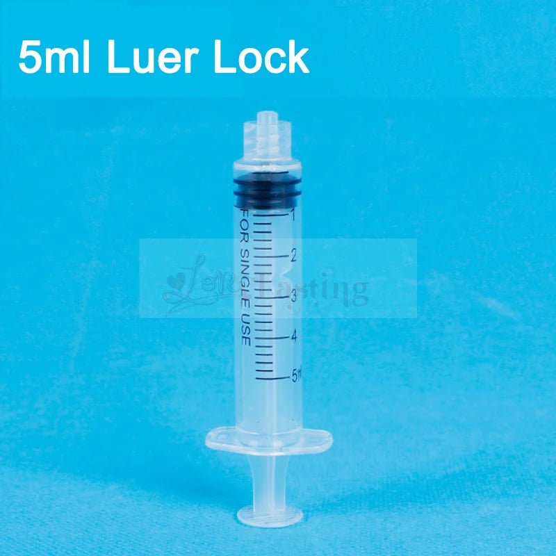 50pcs 1ml/3ml/5ml Plastic Disposable Injector Syringe For Refilling Measuring Nutrient Luer Lock Syringe Ink Injection Dental