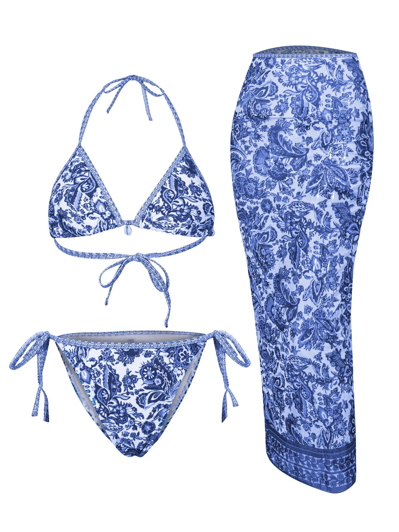 Flower Print Bikini Set