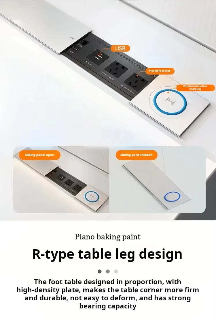 Modern new president's office desk and chair white high-end design office furniture