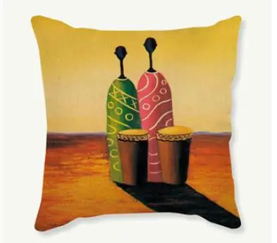 African Costume Clipart Throw Pillow 45x45 Africa Life Collection African Woman Pillowcase Sofa Car Decorative Cushion Cover