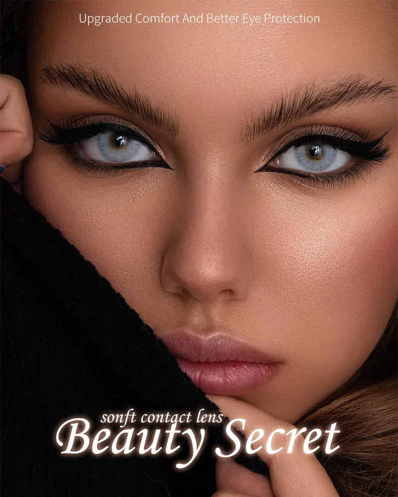 Duoxiu Contact Lenses 2Pcs Blue Green Contact Lenses Color Permanent Makeup Machine Changing Pupil and Eyes Color Fashion Lenses