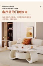 Modern Luxury Coffee Table Nordic Style Glam Oval Beauty Coffee Table Living Room Hidden Storage Table De Salon Home Furniture