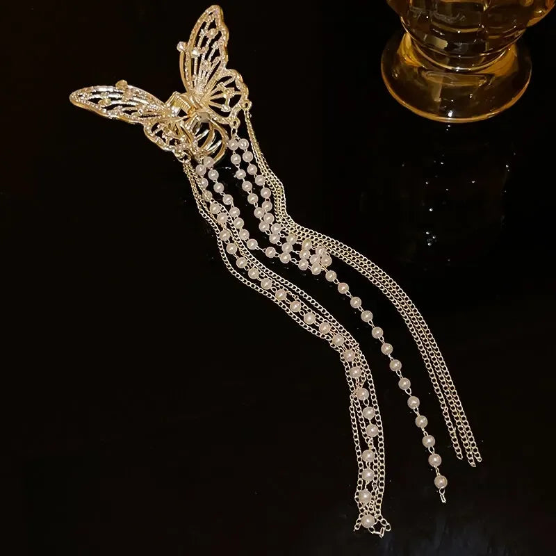 Butterfly Tassel Hair Clip