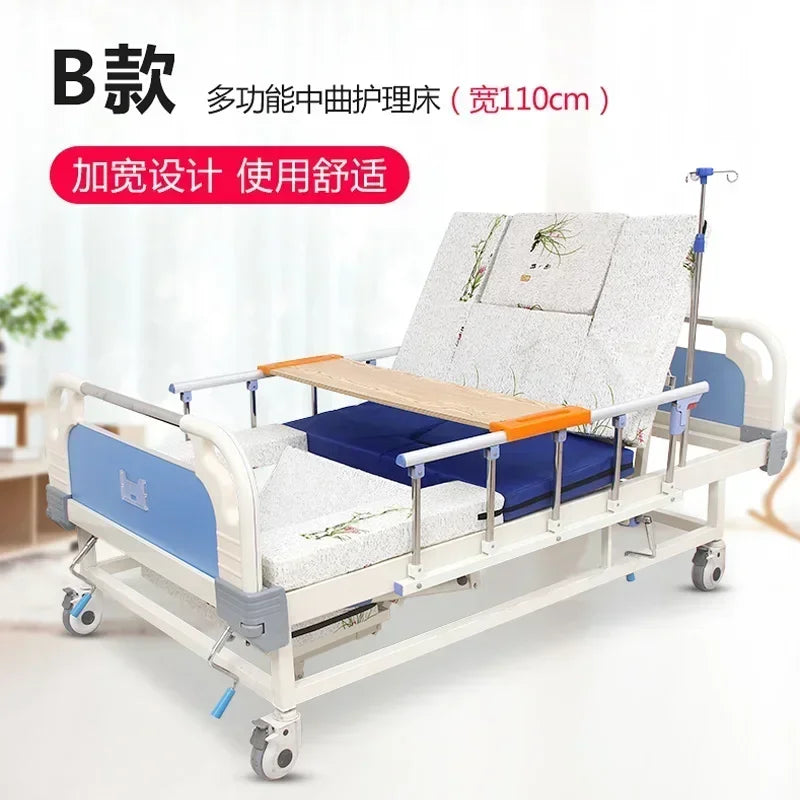ss newParalyzed Patients Nursing Bed Household Multi-Functional Elderly Therapeutic Bed 1.1 Widened Turn-over Bed with Defecatio