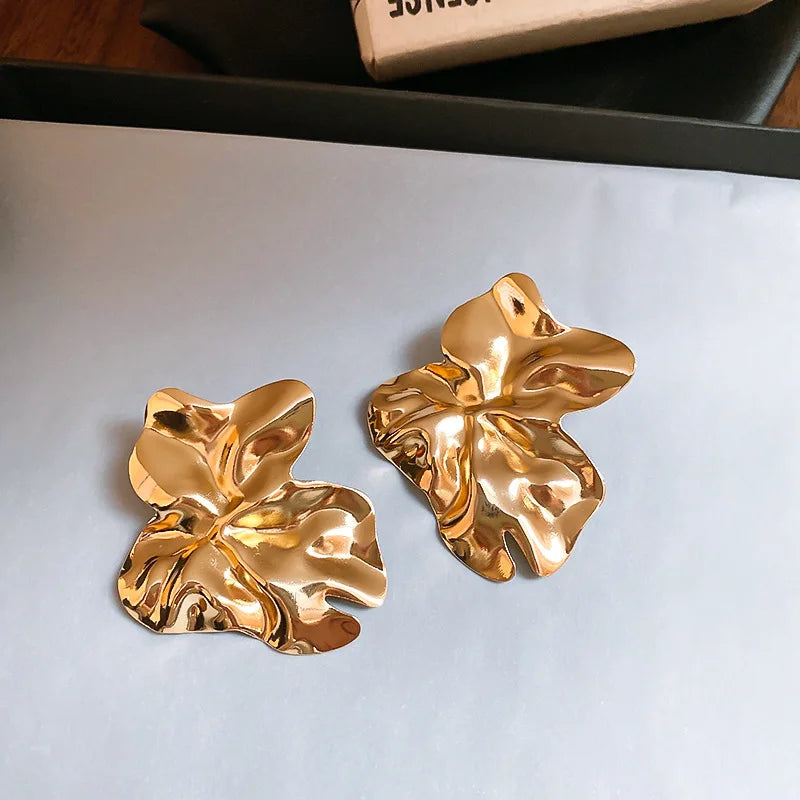 Large Geometric Stud Earrings