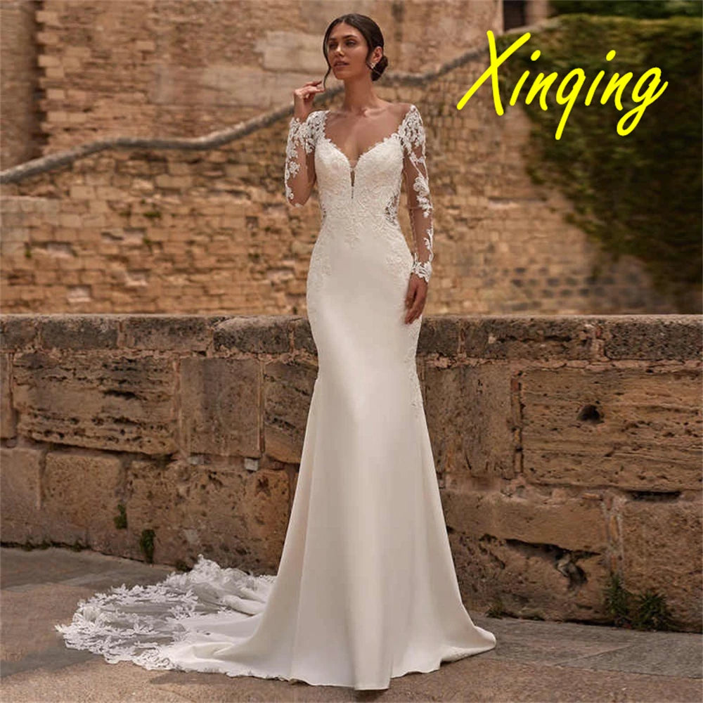 Customized Luxury Lace Dresses Women 2025 Wedding Elegant Jersey Wedding Dresses Exquisite Heavy Industry Wedding Dresses