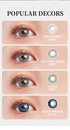 Duoxiu Contact Lenses 2Pcs Blue Green Contact Lenses Color Permanent Makeup Machine Changing Pupil and Eyes Color Fashion Lenses