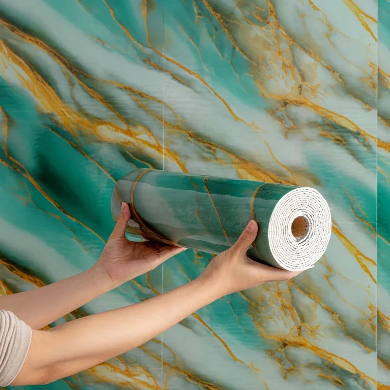 Thick Foam Self Adhesive Wall Stickers Imitation Marble Wallpapers for Bedroom Home Decor Waterproof Peel and Stick Wall Panels