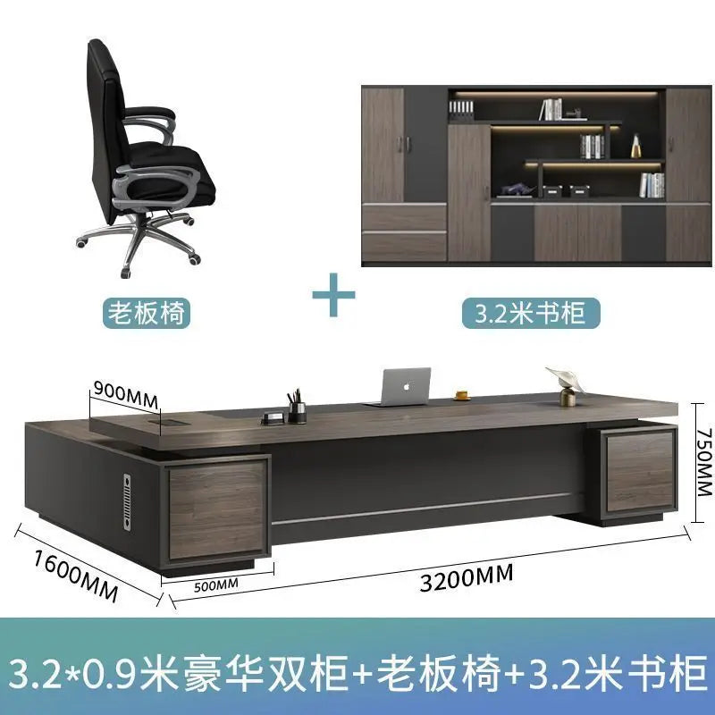 Boss desk light luxury chairperson room manager chair combination simple modern president desk furniture